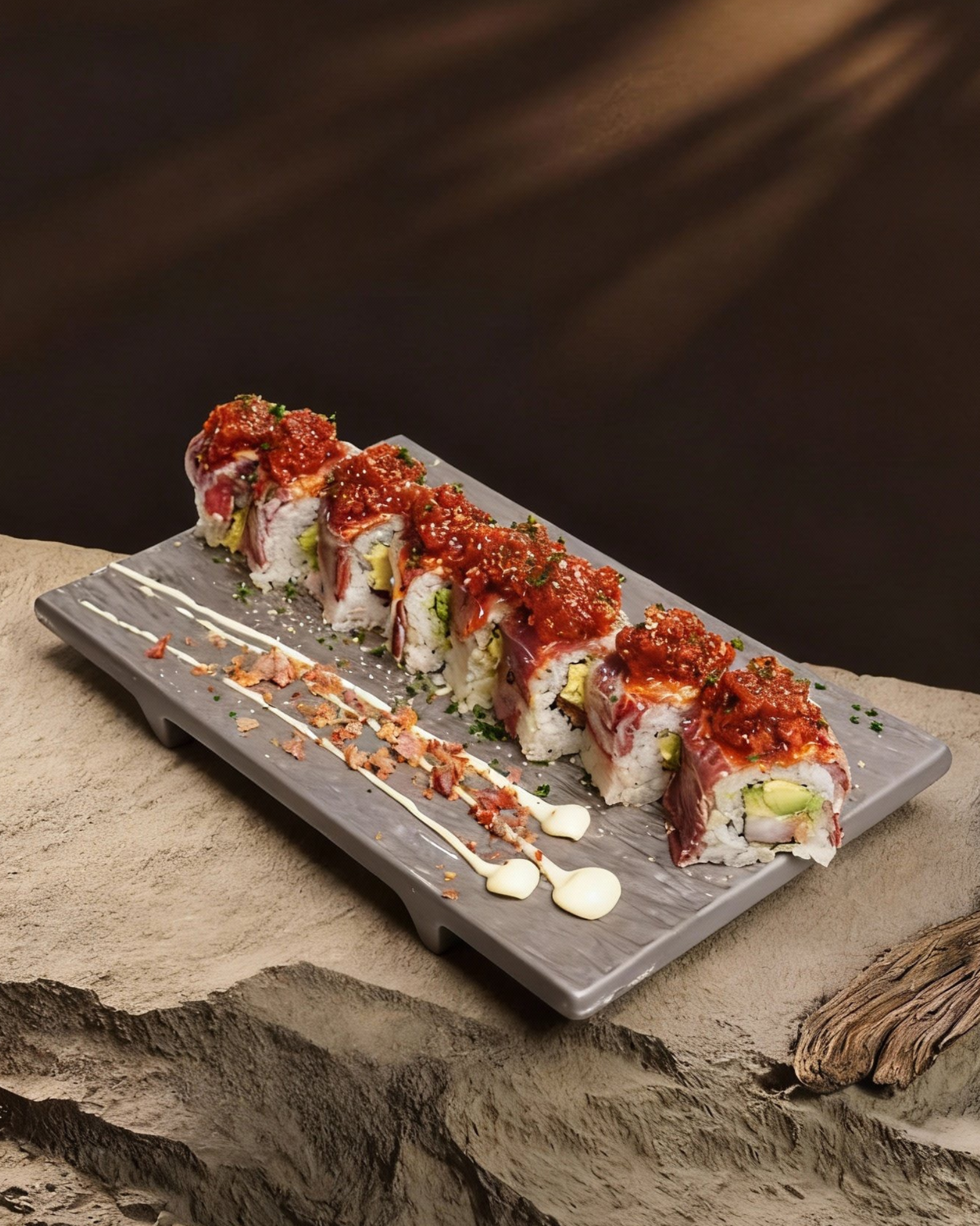 Sushi roll iberico fusion uramaki