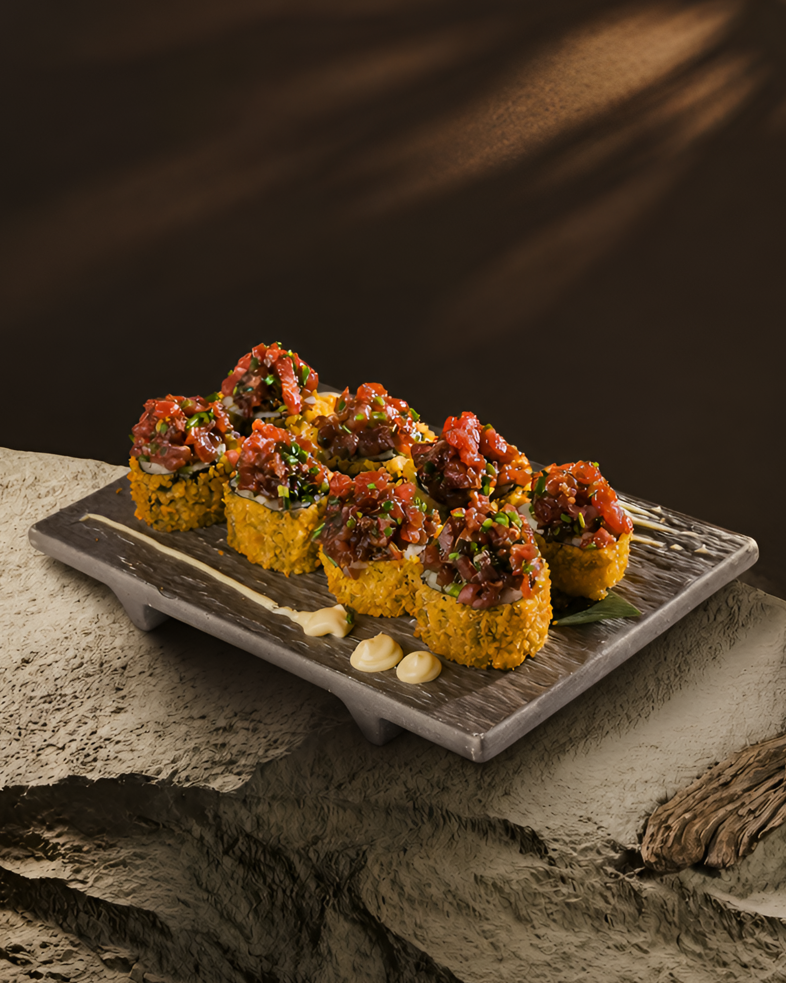 Crunchy atún roll