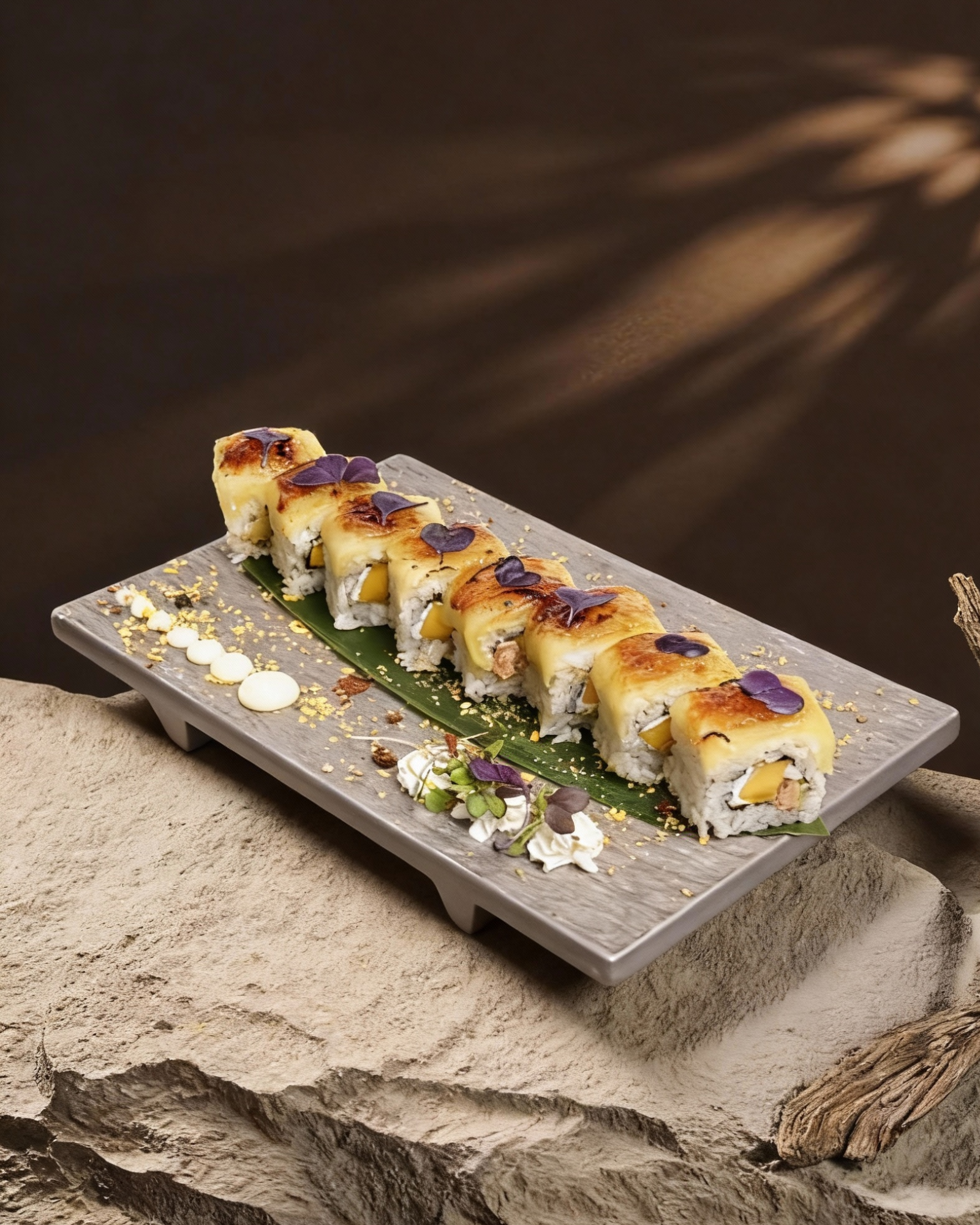 Sushi roll  golden foie uramaki